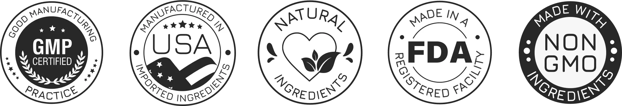 KeraFirm Pro certifications: GMP certified, made in USA, natural ingredients, FDA registered facility, non-GMO